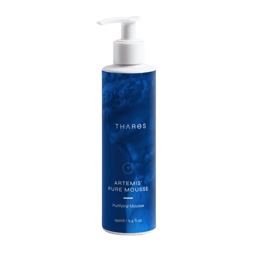 THAROS Men’s Face Wash & Daily Facial Cleanser, Prevents Breakouts, Natural Anti-Aging Face Wash for Men, 6.4 fl.oz, Vegan, For Oily & Acne-Prone Skin