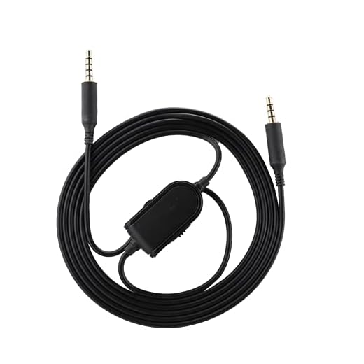 GOWENIC Cabo de áudio para LogitechAstro A10 A40 A30 A50 Headmounted Gaming Headset Cabo de tecelagem com ajuste e plugue banhado a ouro de 3,5 mm