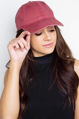 Image of Eohak Ponytail Baseball Hat Distressed Retro Washed Cotton Twill