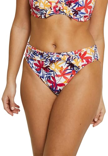 SANS COMPLEXE Island Dream Traje de baño, Bragas Talla Mediana, Florale Blanc, 50-52 para Mujer