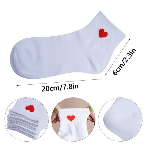 choyaxo 3Pairs Valentine Heart Ankle Socks Cute Soft Novelty Crew Socks for Women Girls2