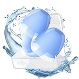 Nose Plugs for Swimming Silicone Swim Nose Clip Adult Hree-Layer Mushroom Head Waterproof Surfing Nose Plug (with Storage Box) Nose Clip for Swimming Suitable for Diving,Surfing(Blue,L)