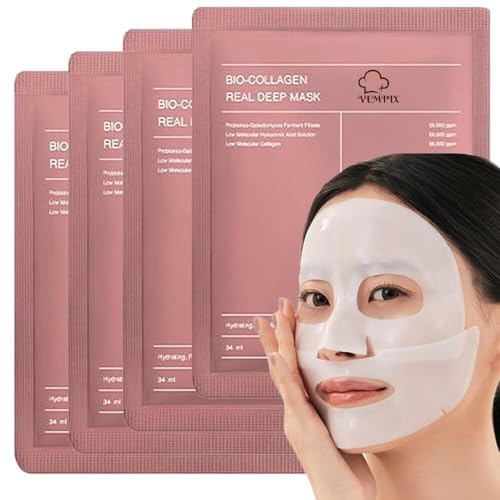 Bio-Collagen Real Deep Mask, Hydrating Overnight Hydrogel Mask, P...