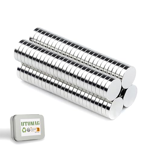 UTOMAG 100 Stück Neodym Magnete 5x1mm, Ultra-Starke Mini Permanent Magneten, Runde Klein Magnets für Kühlschrank, Magnettafel Whiteboard, Magnettafel Bänder, Pinnwand, Fotos, Karte, Miniaturen