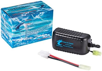 Airsoft Smart Charger for 8.4V- 9.6V NiMH Battery Packs, 1A NiMH RC Battery Charger for RC Car & AEG Airsoft Batteries, Compatible with Mini Size Tamiya/Standard Tamiya Connectors