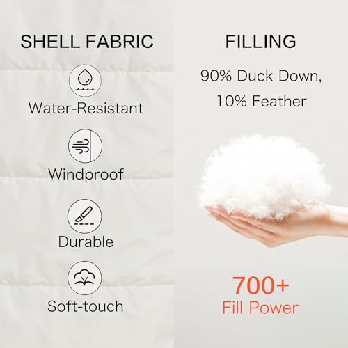 Image of Women's Long Hooded Down Coat, 700 Fill Power Puffer Jacket