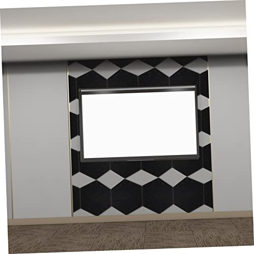 Panel acústico de fibra de poliéster negro para aislamiento sonoro 5 piezas miniatura 5