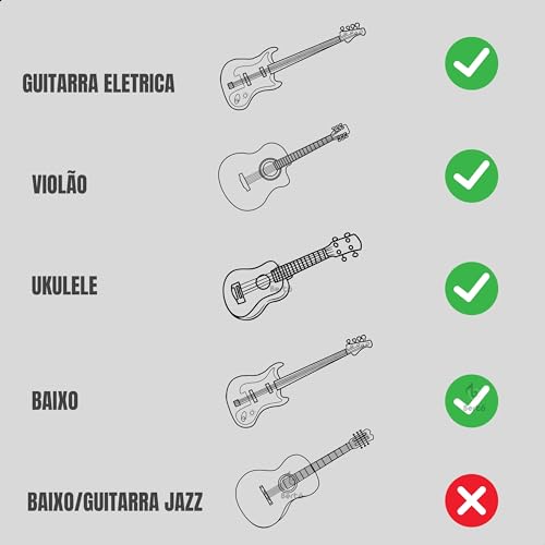 Suporte de Chão Violão Guitarra Baixo Com Trava de Segurança Profissional Dobravel