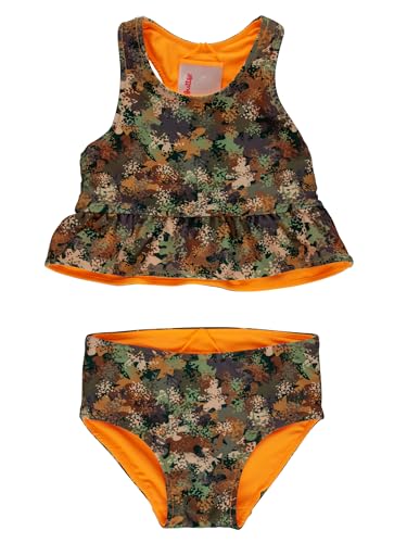 Image of RuffleButts Baby /Toddler Girls UPF50+ Sun Protected Reversible Peplum 2 Piece Sleeveless Tankini