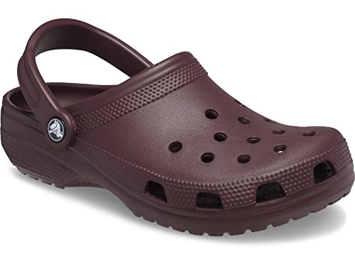 Image of crocs Unisex Adult Classic Clogs, Red Dark Cherry, 4.5 /5.5 UK