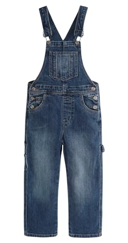 KIDSCOOL SPACEPeto Vaquero para Niños Pequeños Niños Grandes 3 Botones en Ambos Lados Peto Vaquero Azul Claro 13-14 Años