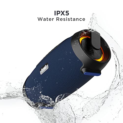 Image of boAt Stone 1450 Portable Wireless Speaker with 40W RMS Signature Sound, RGB LEDs, TWS Feature, Multi-Compatibility Modes, IPX5 Water Resistance, EQ Modes(Blue Thunder)