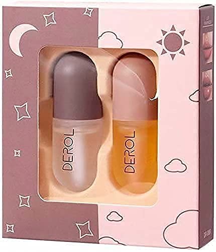 Lip Plumper Natural Lip Plumper and Lip Care Serum, Lip gloss, Day & Night Care for Fuller Softer Lips, Beautiful Fuller, Increased Elasticity Lip（2pcs)