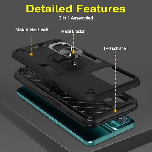 Image of NDCOM OnePlus Nord CE 2 Lite 5G Back Case | Durable Polycarbonate & TPU Case with Perfect Fit, Lightweight, Anti-Slip & Stylish Black Finish