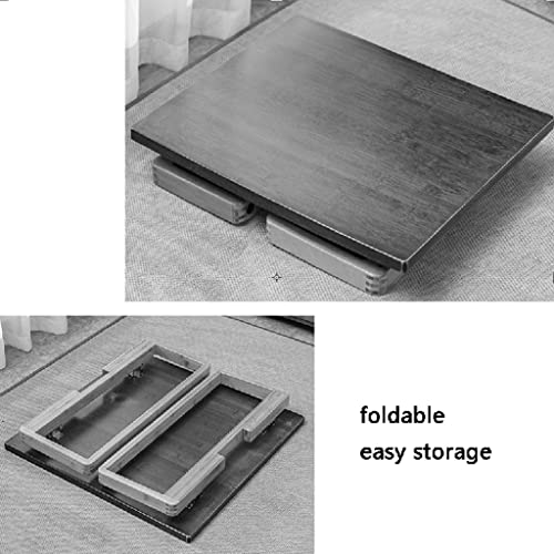 Table basse japonaise pliante en bambou pour gagner de la place dans le salon