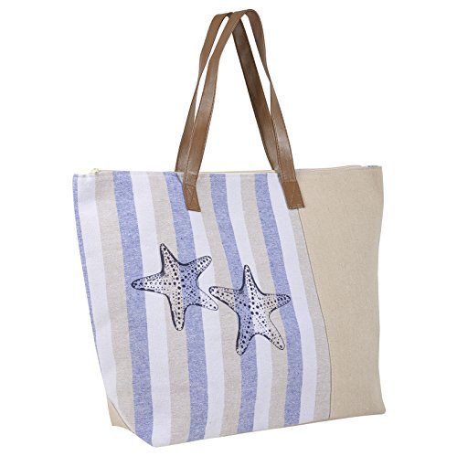Bolso bandolera para mujer en color azul talla M, bolso de playa cómodo y ligero