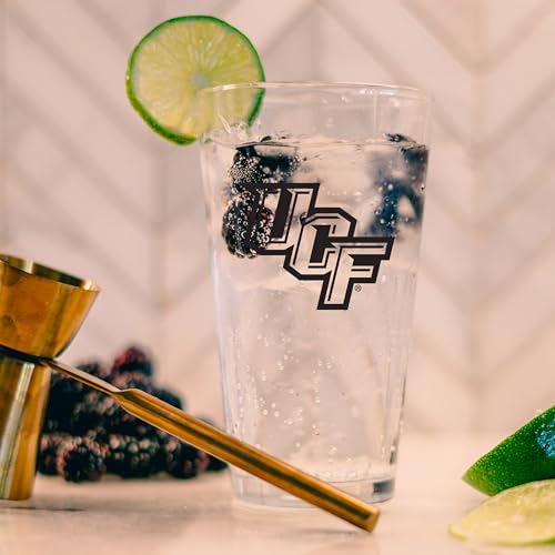 Image of Logo Brands NCAA 16 oz Pint Glass - Durable Glass With Bold Team Color- Chip-Resistant Rim Drinkware For Fans, Tailgates, Home Bars & Everyday Use