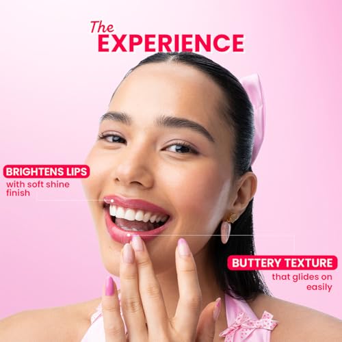 Image of Dot & Key Meltie Lip Balm SPF 50+++ In-Vivo Tested With 2% Kojic & Vitamin C | Hydrates Dry, Chapped Lips, Lightens Pigmentation, Brightens Lips | With Shea & Mango Butters, Peptide Infused | Strawberry Glaze | 4g