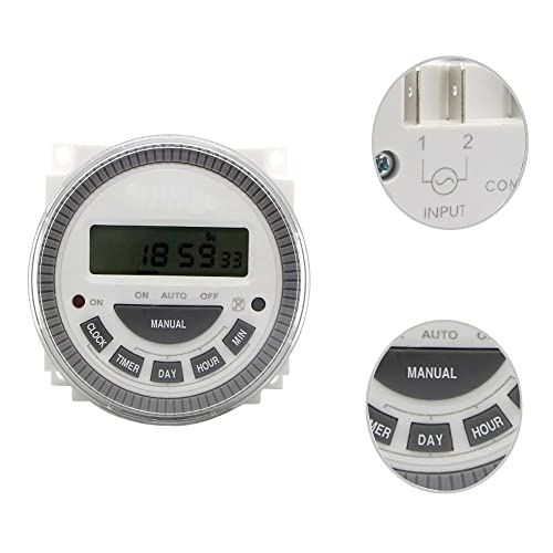 Interrupteur de minuterie numérique 12V 220V 30A programmable 7 jours MT619