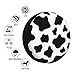 IBILIU Cow Print Spare Tire Cover,Cow Skin White and Black Tire Cover Wheel Protectors Weatherproof Universal Fit for Cars Trailer RV SUV Camper Truck - 15 Inch
