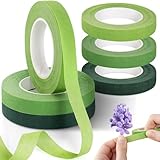 Nanaborn Floristenband Grün 6 Stück Selbstklebend Floral Tape Floristentape Blumenband Basteln Floristik Zubehör