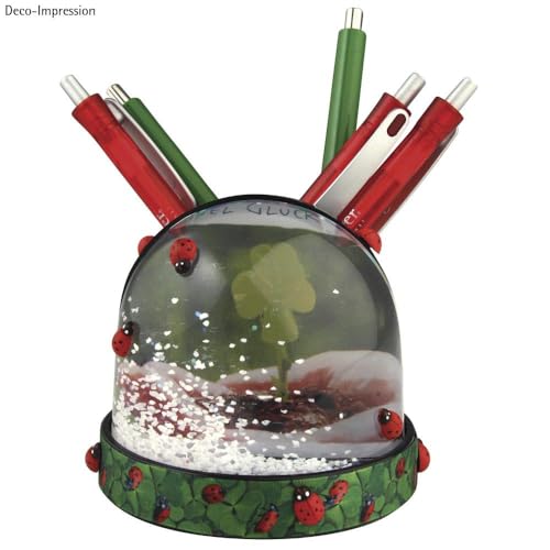 Rayher 5615701 Schneekugel mit Stiftehalter, ø 90 mm, H.80 mm, Fotogrö