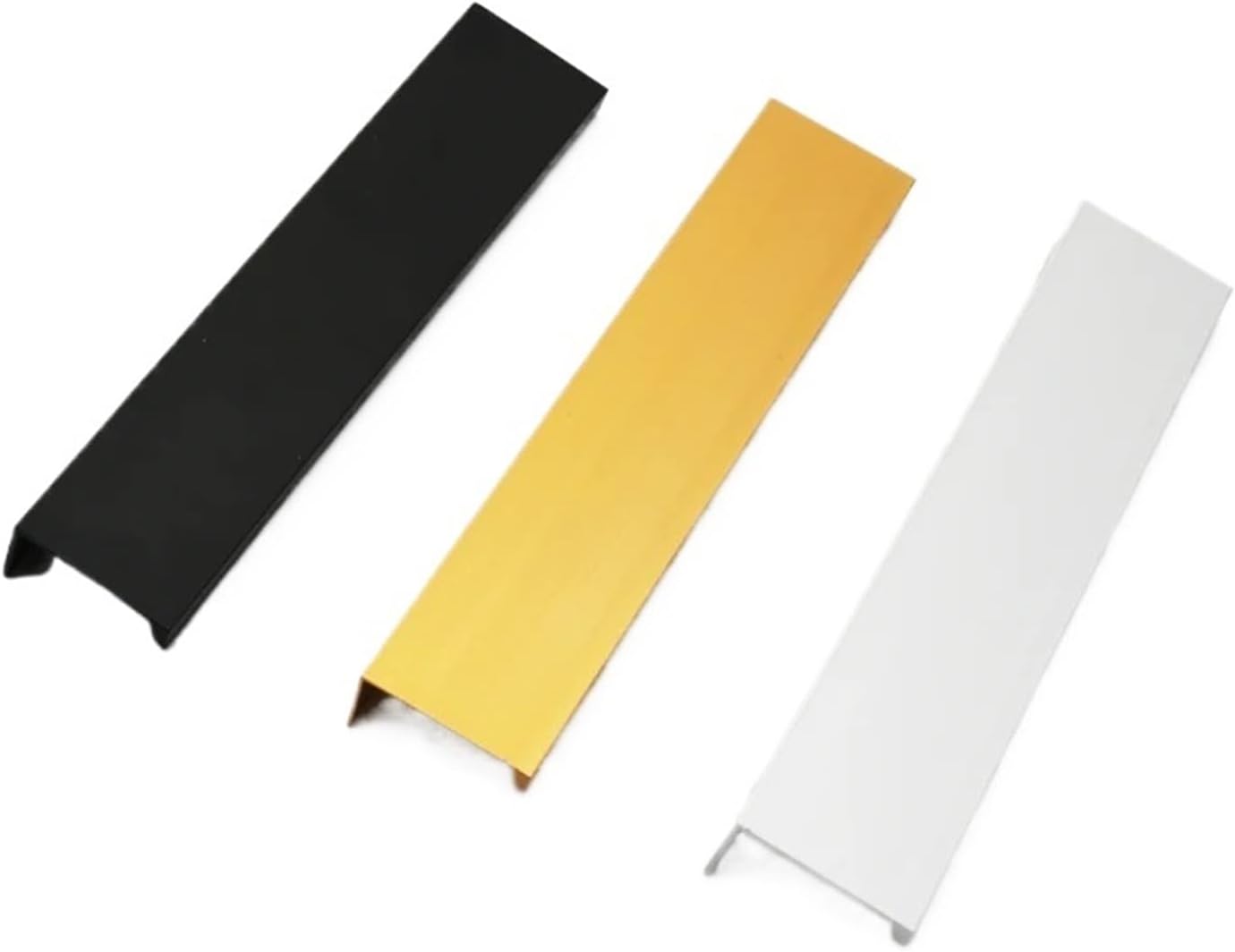 Concealed Furniture Cupboard Finger Edge Handles, Concealed Cabinet Handles Aluminum Multicolor 80-500mm(Silver 80mm)