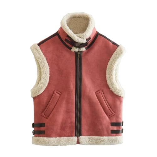Chaleco de invierno para mujer con cremallera y bolsillos 5
