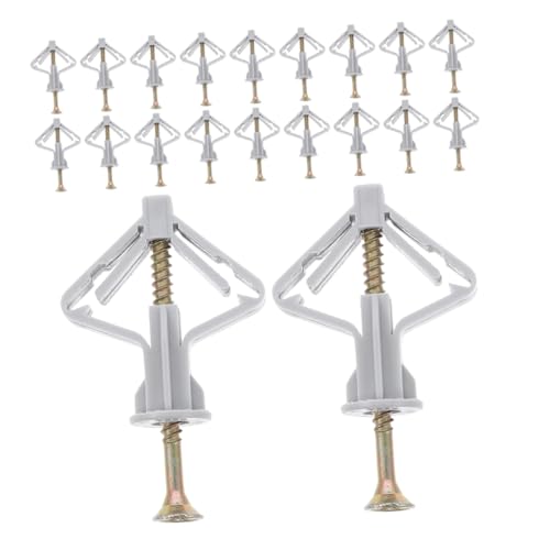 SOLUSTRE 50juegos Tacos De Cavidad Para Paredes Huecas De Anclajes Metálicos Con Tornillos Instalación Sencilla Para Cortinas y Decoración y Pladur
