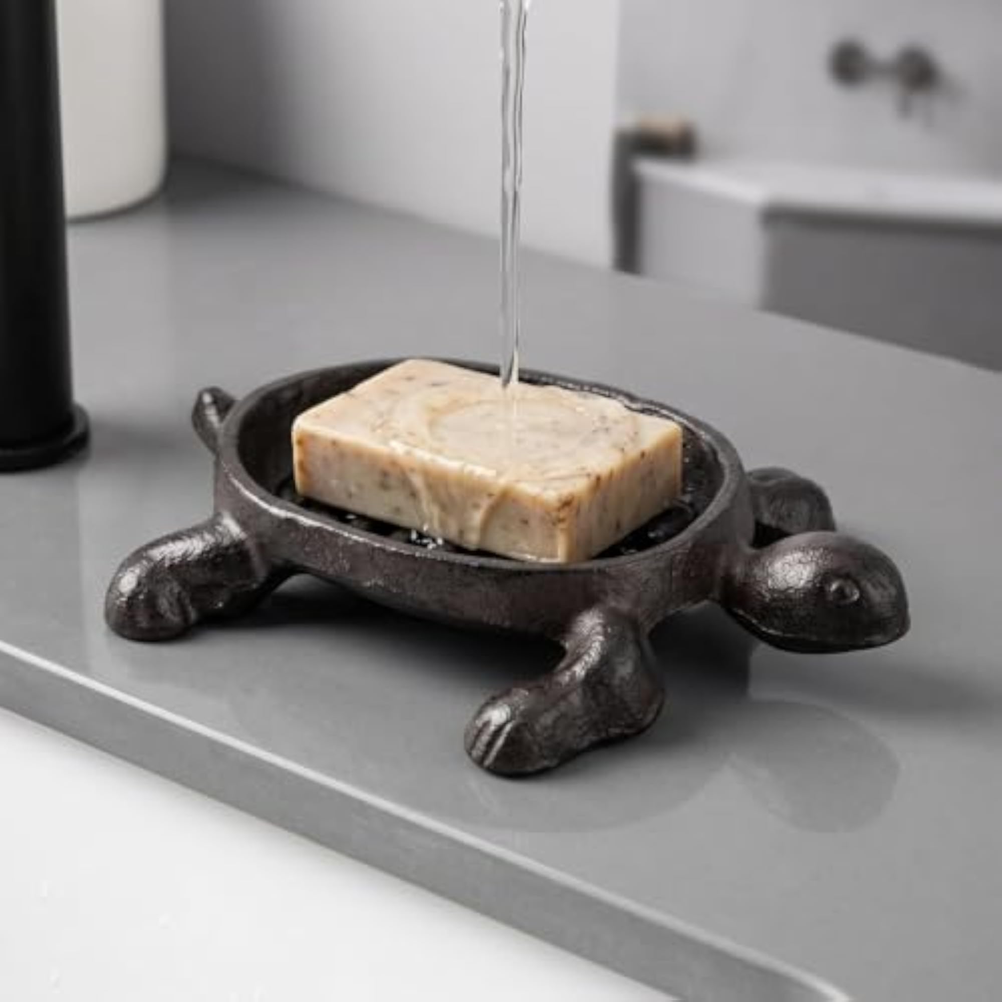 Rustic Turtle Decorative Soap Dish for Bathroom