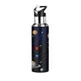 Space Solar System Planet Water Bottle Vacuum Insulated Stainless Steel Mug Kids Water Bottle with Straw and Handle Keep Hot Cold Sport Bike Fit Travel Outdoor 20 oz