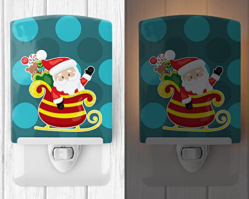 Lámpara de mesa de noche de cerámica con diseño Santa Claus trineo miniatura 2
