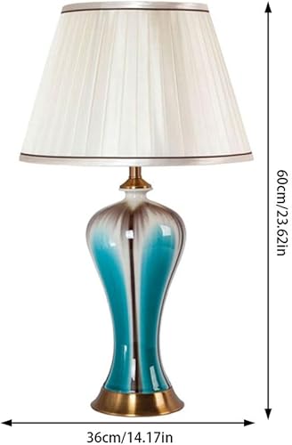 Miniatura 2 de Lamp for Desk Nordic Retro Ceramic Table Lamp Mediterranean Style Simple Bedside Lamp Bedroom Study Decorative Lamp Desk Lamps for Home Office