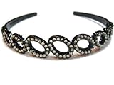  rougecaramel – Accesorios Cabello – Invernadero de cabeza/Headband CÉRÉMONIES o bodas de cristal de Swarovski – gris