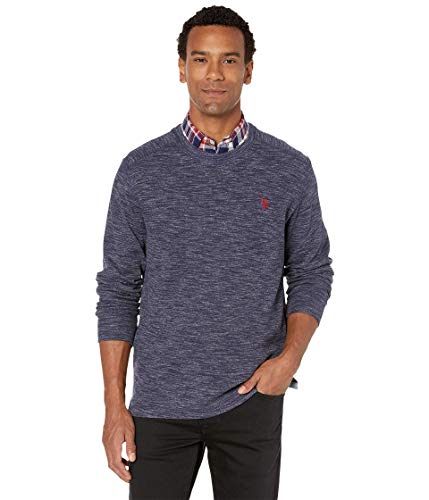 U.S. Polo Assn. Men s Spece Dye Crew Neck Thermal Shirt, Classic Navy, XL