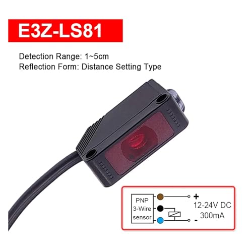 Sensor infrarrojo E3Z-LS81 con soporte de reflexión difusa DC12-24V PNP 3