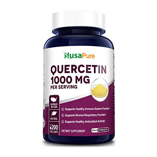 Quercetin 1000 mg - 200 Veggie Caps (Non-GMO,Gluten-Free, Vegetarian) Supports Healthy Immune System and Normal Respiratory Functions.*