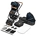 LIONELO Amber Passeggino Set 2 in 1 carrozzina con sedile sportivo e borsa fissa per navicella copertura zanzariera telo parapioggia tappetino per fasciatoio (Blu)
