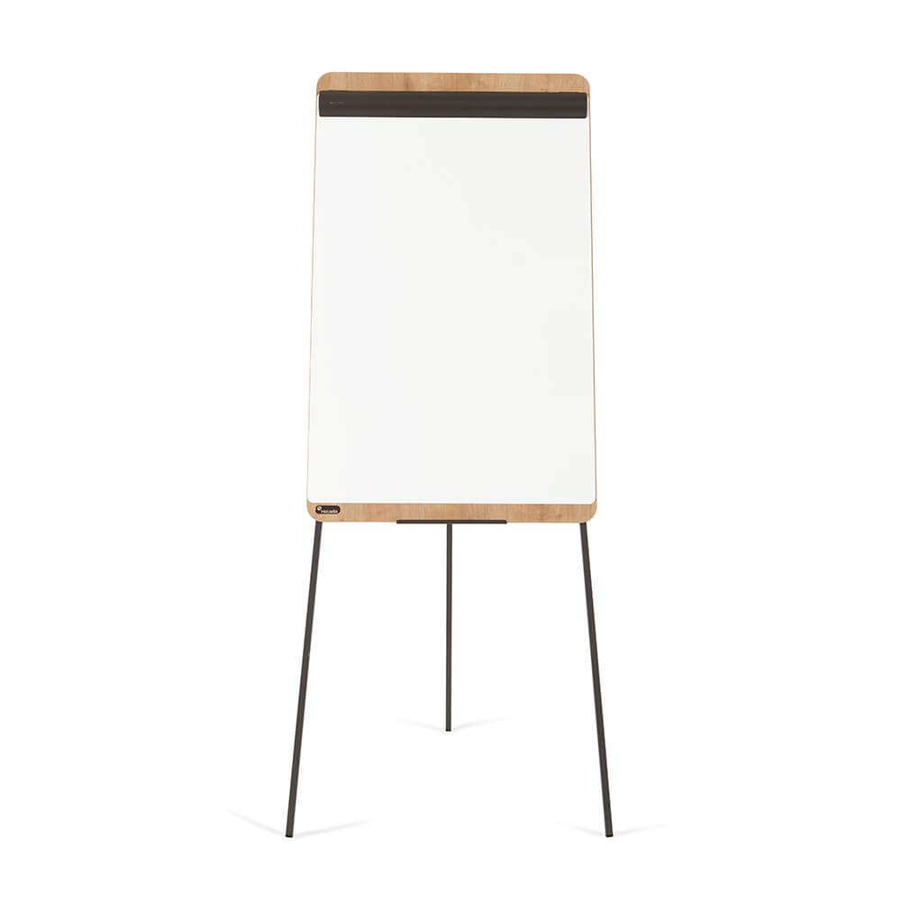 Rocada | Flipchart NATURAL | HxB 1950 x 690 mm, Rahmen in Holzoptik, dreibeinig
