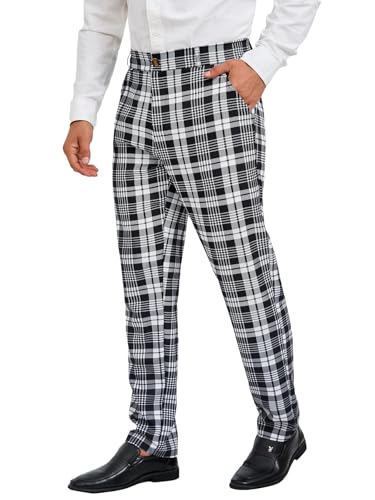 Pantalon chino à carreaux homme devant plat de qualité supérieure
