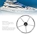 5 Spoke Boat Steering Wheel, Ergonomic Design Polished Finish Stainless Steel Boat Steering Wheel for Boats Yachts Speedboats with 13.5 Inch Diameter