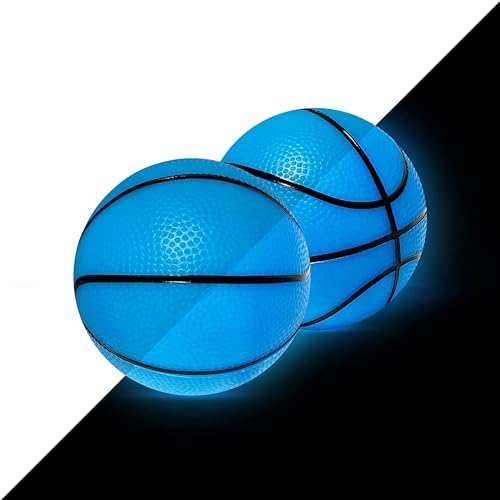 image for Botabee 5-Inch Glow in The Dark Small Basketball - 2 Pack Exciting Glo