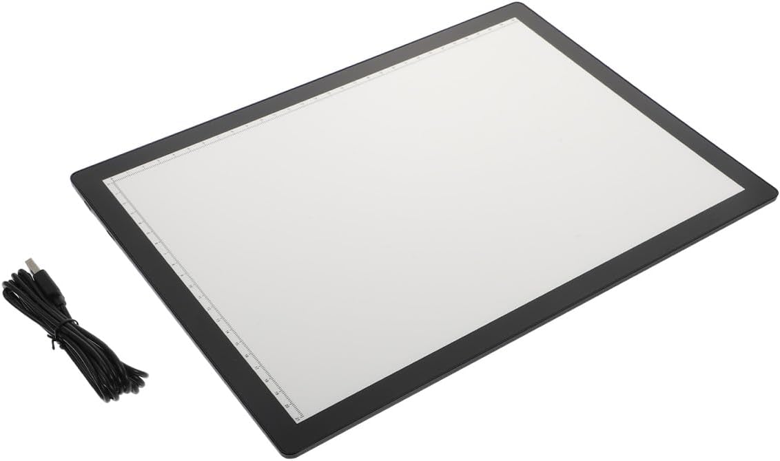 Uonlytech A4 USB Rechargeable Magnetic Sketching Drawing Board Tracing Light Box for Artists and Animation Copying Black Portable Drawing Pad