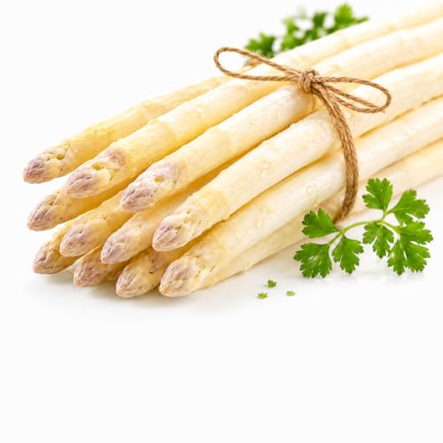 Bleichhof Bleichspargel (geschält und vakuumiert) - besonders lecker aus eigenem Anbau 100% naturbelassen - Premium-Qualität - erstklassiges gesundes Gemüse - violette Spitzen - 2 kg