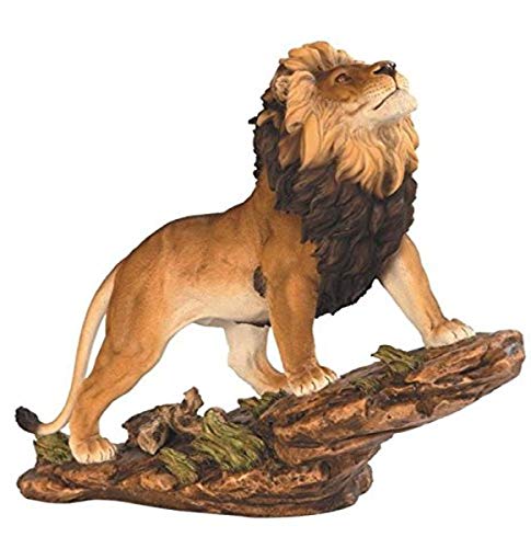 Black Friday - 40% OFF StealStreet SS-G-54254, Prideful Savannah Lion on Brown Rock Wildlife Decoration Statue