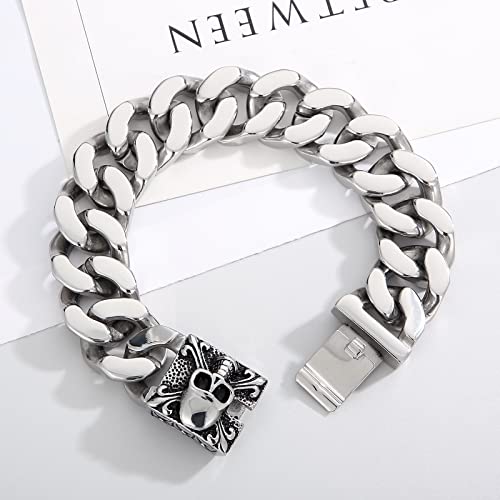 Pulsera para hombre de acero inoxidable estilo gótico miniatura 3