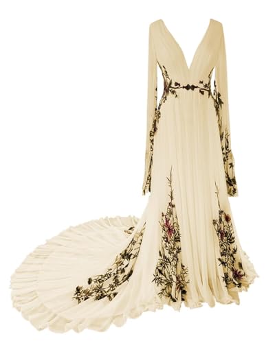 Champagne Boho Wedding Dress for Fashion Forward Bride 2026 Floral