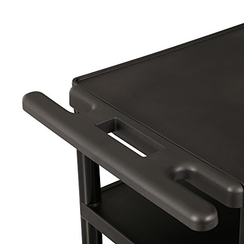 Norwood Commercial Furniture Adjustable-Height Mobile Black Plastic Utility Av Cart With Power Strip, Nor-Oug1042-So #TOP4