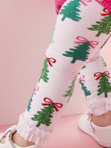 Image of RuffleButts Baby Girls Patterned Footless Ruffled Tights - Ruffle Tights | For Female Infants And Toddlers, Everyday Wear, Special Occasion Outfits, Layering Essential