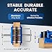 Eleon - Self Centering Dowel Jig with Elongated Jaws and Extra Wide Clamp - Precision Woodworking Made Effortless - Lasting Craftsmanship - Durable Aluminum Alloy Dowel Drill Guide (Blue)